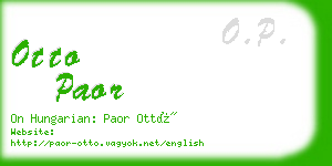 otto paor business card